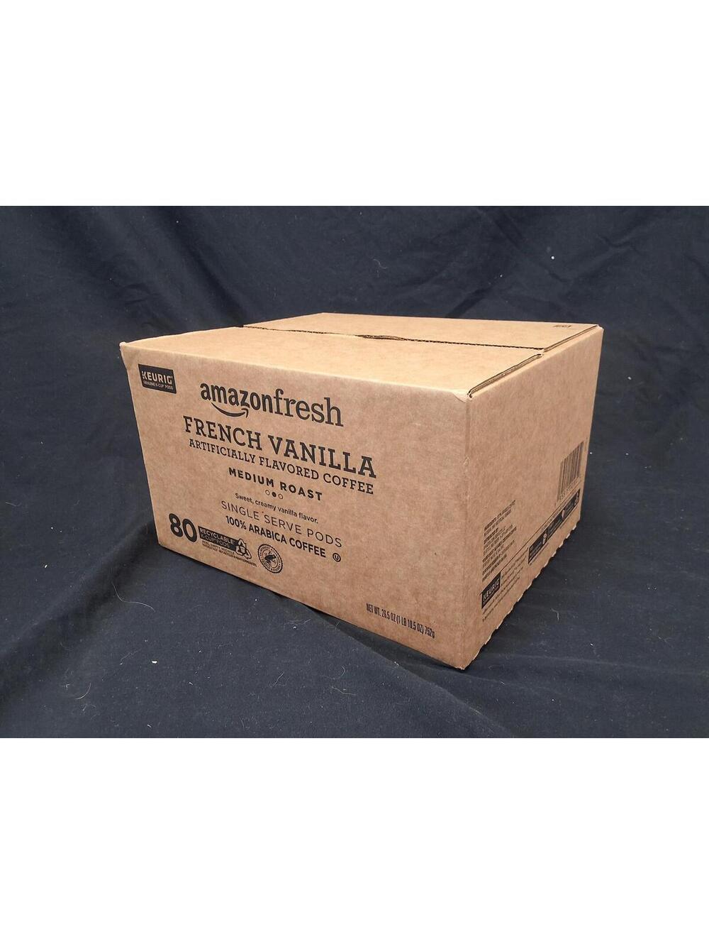 Amazon Fresh French Vanilla Medium Roast Coffee Pods - 80ct